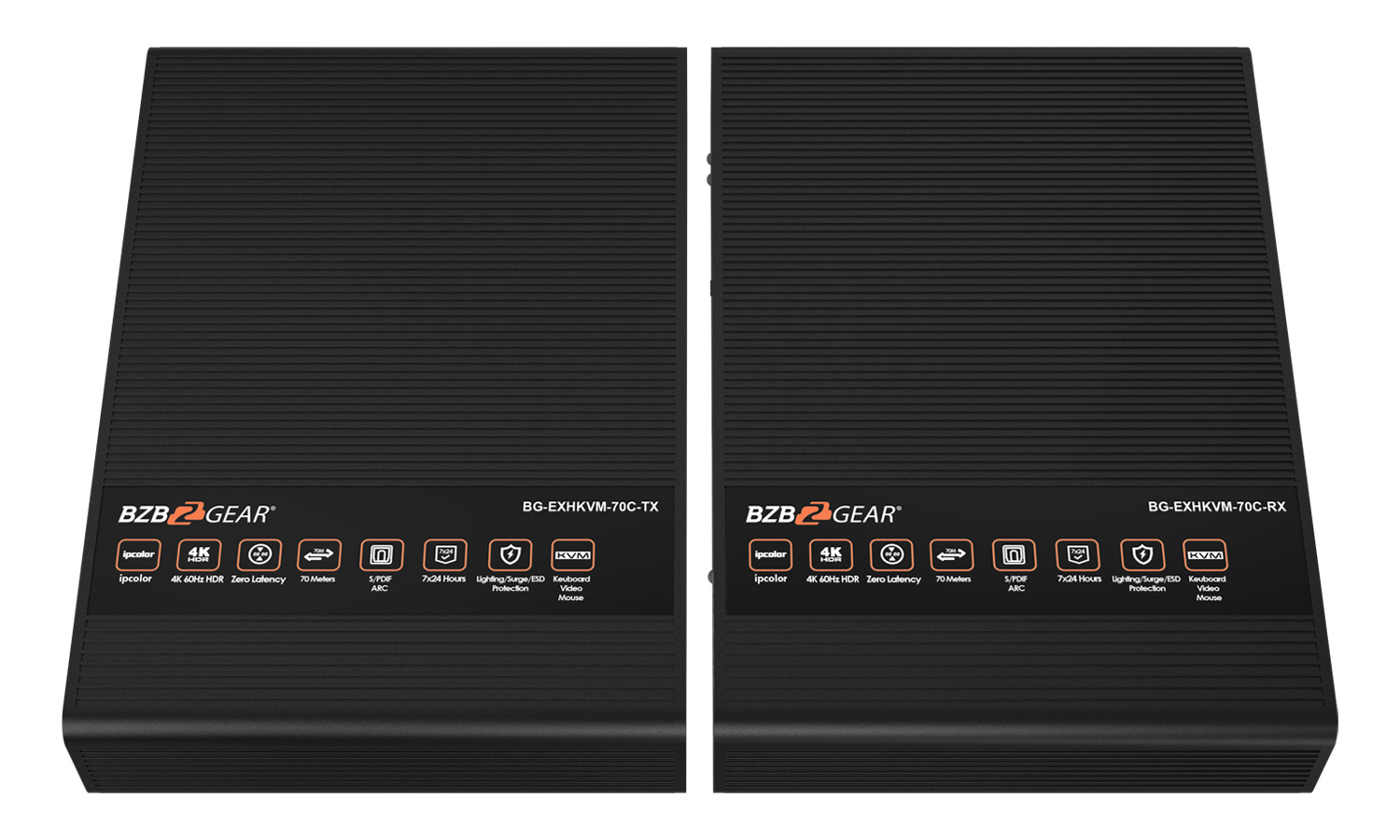 BZBGEAR BG-EXHKVM-70C 4K UHD HDMI/KVM Extender Over Cat5e/6 with Zero Latency and HDR/ARC Support up to 230ft - Image 12
