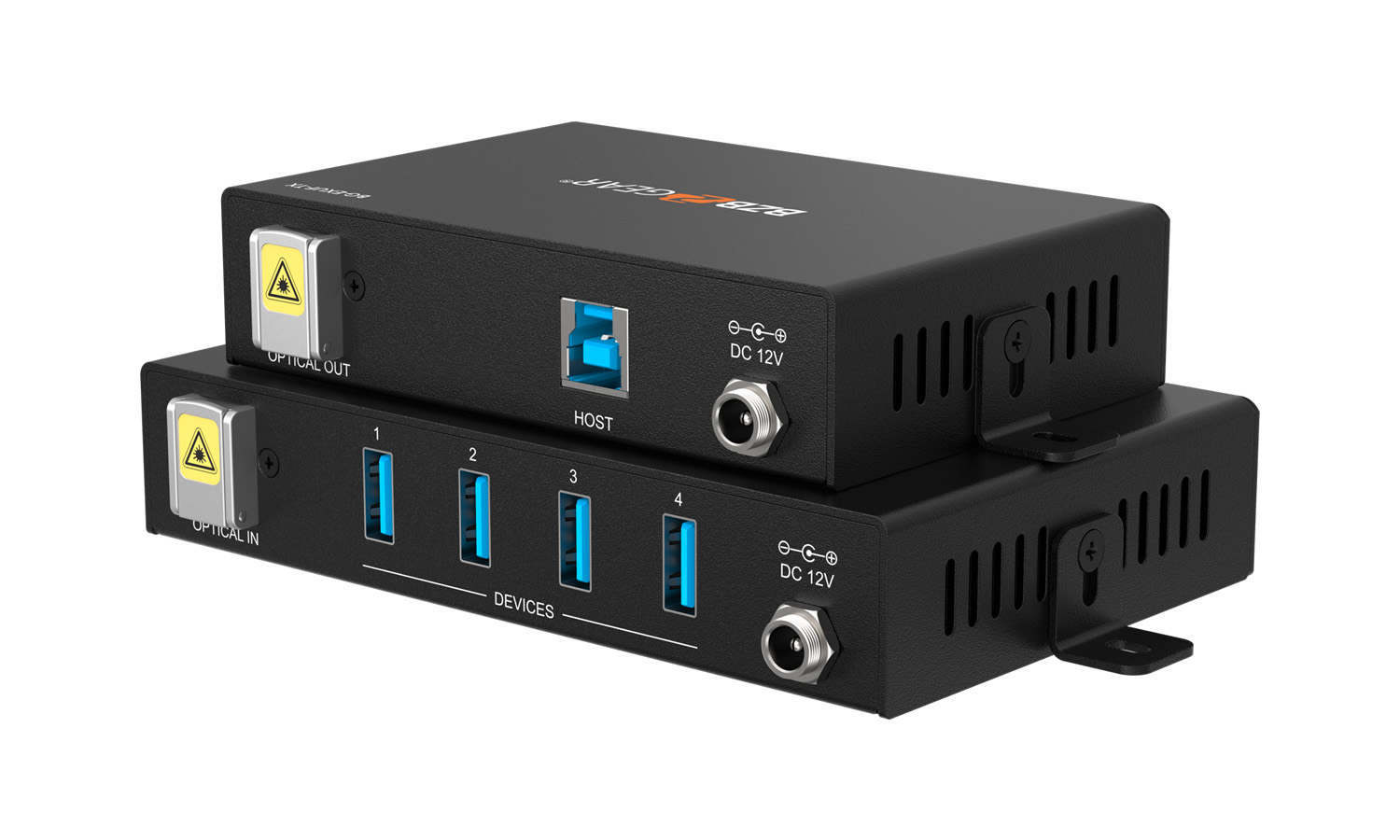 BZBGEAR BG-EXUF 4-Port USB 2.0/3.0/3.1 SuperSpeed Extender Over Fiber Optic Cable - Image 3