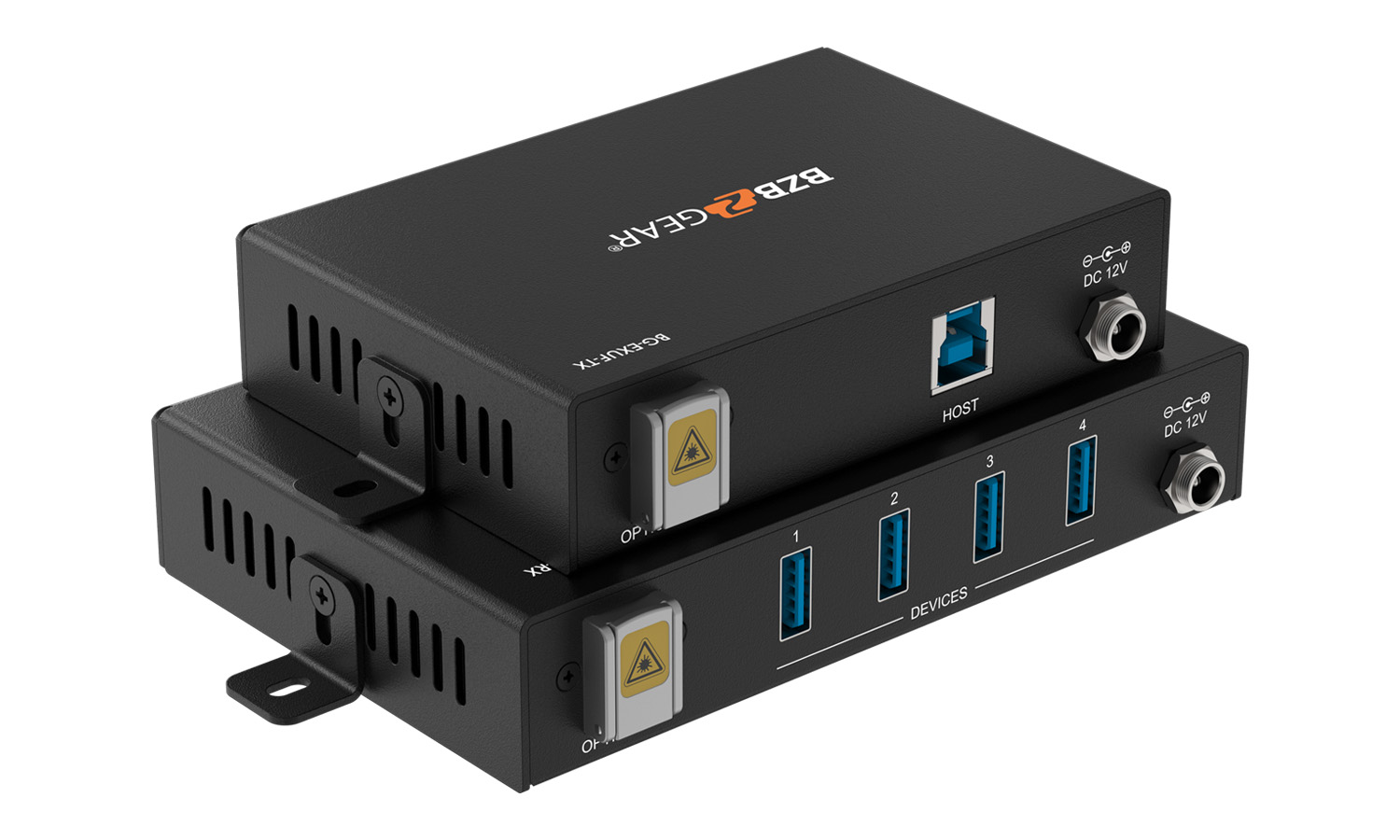 BZBGEAR BG-EXUF 4-Port USB 2.0/3.0/3.1 SuperSpeed Extender Over Fiber Optic Cable - Image 4