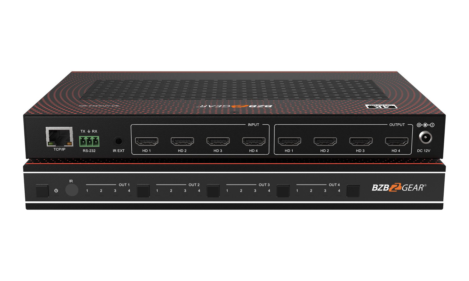 BZBGEAR BG-MVS4X4-4KL 4x4 4K UHD HDMI Video Wall Processor/Seamless Matrix Switcher