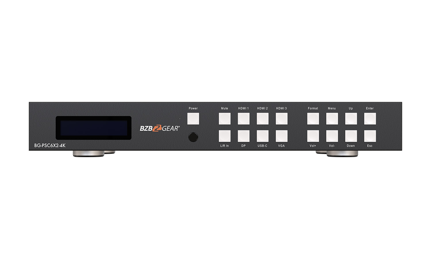 BZBGEAR BG-PSC6x2-4K 6x2 4K UHD Conference Room Presentation Switcher Scaler with HDMI/VGA/USB-C/DP and Audio - Image 3