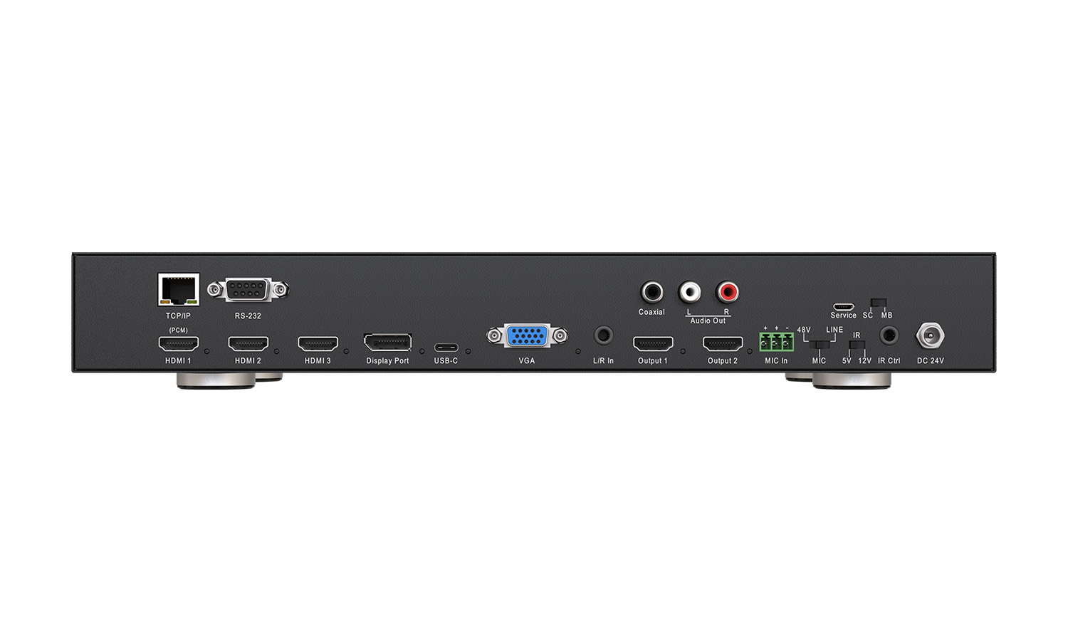 BZBGEAR BG-PSC6x2-4K 6x2 4K UHD Conference Room Presentation Switcher Scaler with HDMI/VGA/USB-C/DP and Audio - Image 4