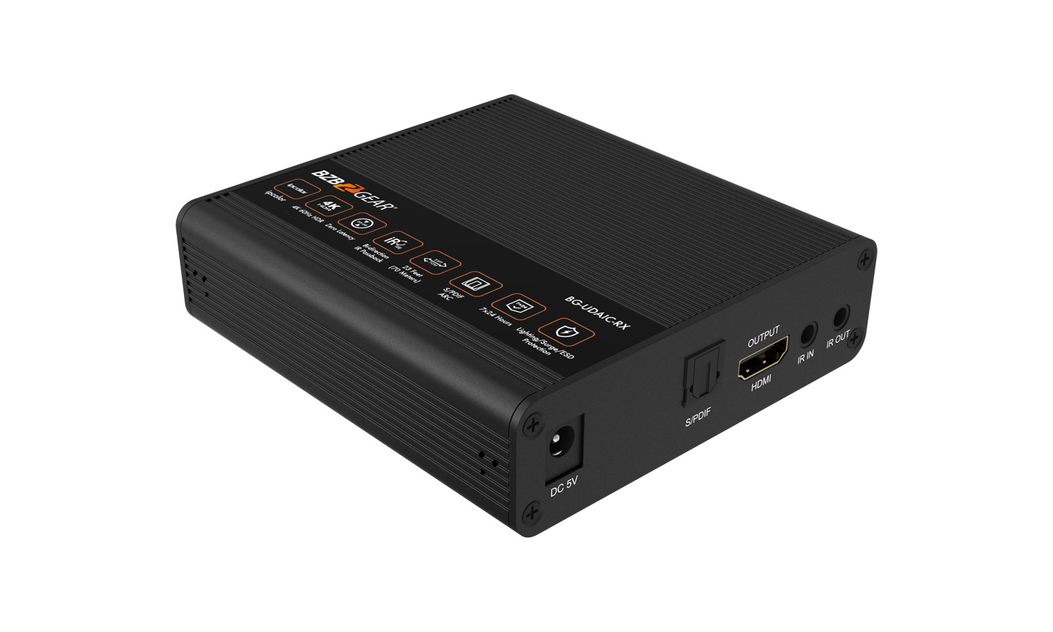 BZBGEAR BG-UDAIC-E18 1x8 4K UHD HDMI Splitter/Distribution Amplifier Kit with 8 Receivers and IR/RS-232/Audio De-embedding up to 230ft over Category Cable - Image 9