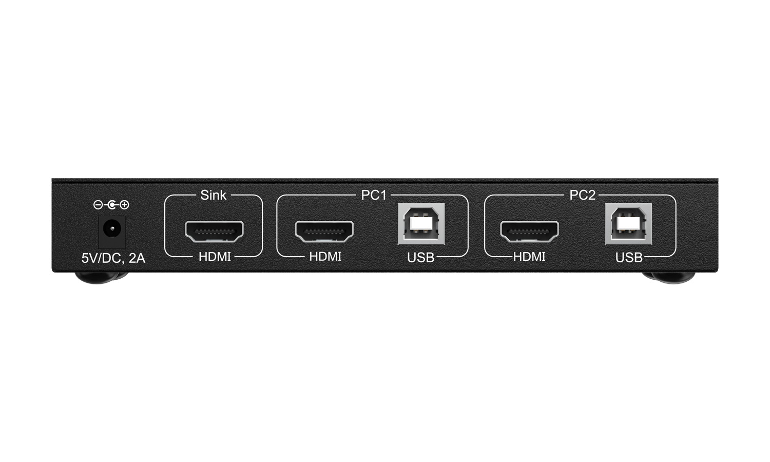 BZBGEAR BG-UHD-KVM21A 2x1 4K UHD KVM Switcher with USB 2.0 Ports for Peripherals and Audio Support - Image 3