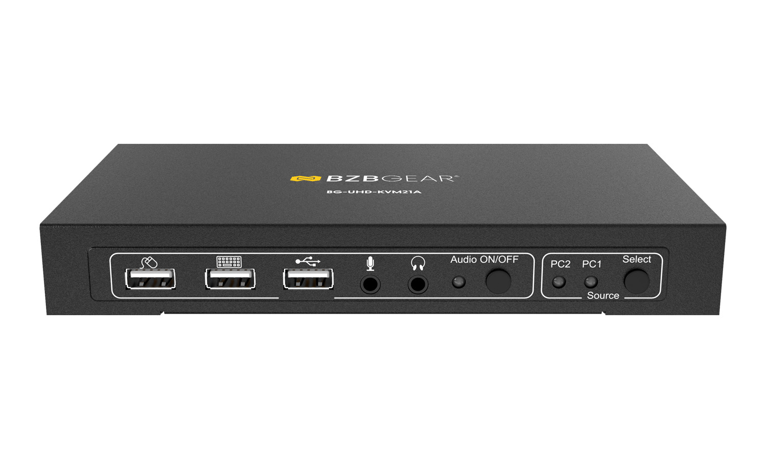 BZBGEAR BG-UHD-KVM21A 2x1 4K UHD KVM Switcher with USB 2.0 Ports for Peripherals and Audio Support - Image 6
