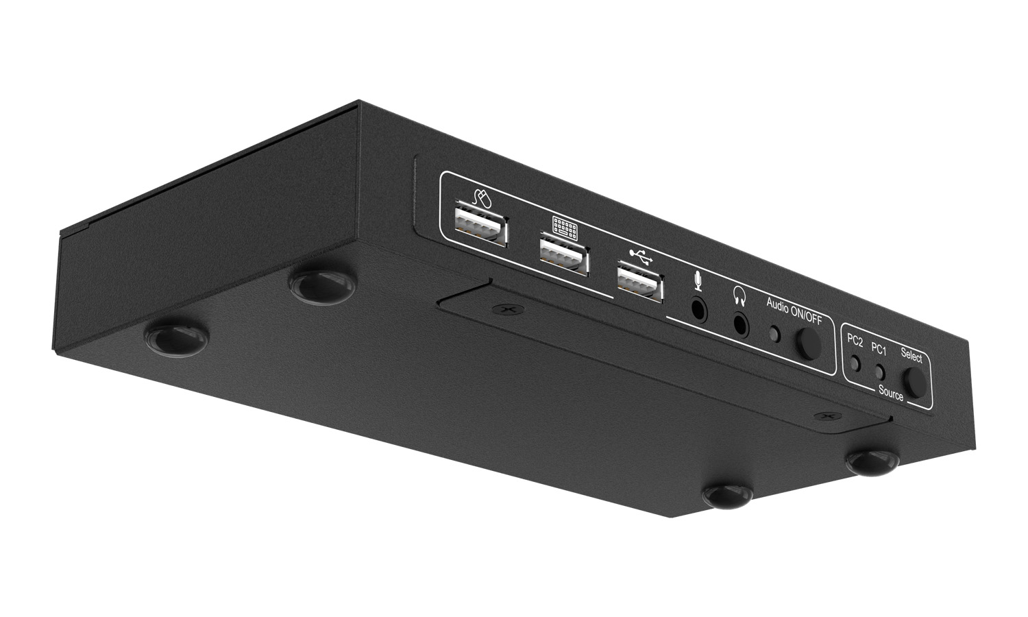 BZBGEAR BG-UHD-KVM21A 2x1 4K UHD KVM Switcher with USB 2.0 Ports for Peripherals and Audio Support - Image 7