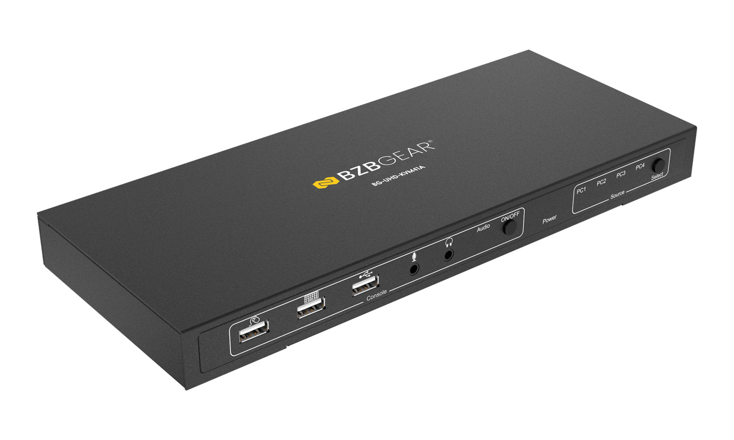 BZBGEAR BG-UHD-KVM41A 4x1 4K UHD KVM Switcher with USB 2.0 Ports for Peripherals and Audio Support - Image 2