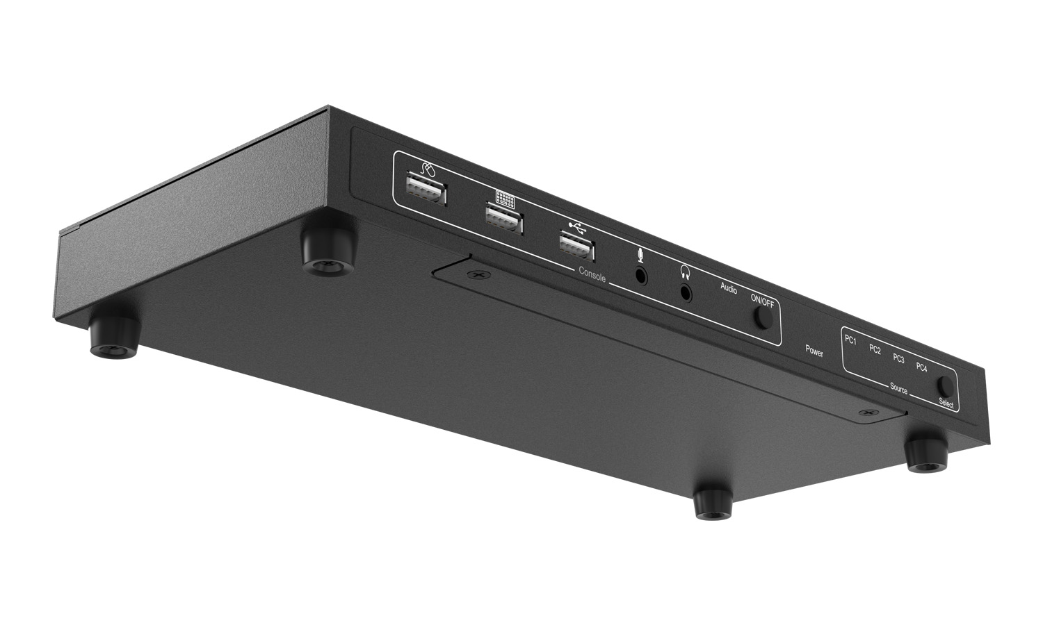 BZBGEAR BG-UHD-KVM41A 4x1 4K UHD KVM Switcher with USB 2.0 Ports for Peripherals and Audio Support - Image 6