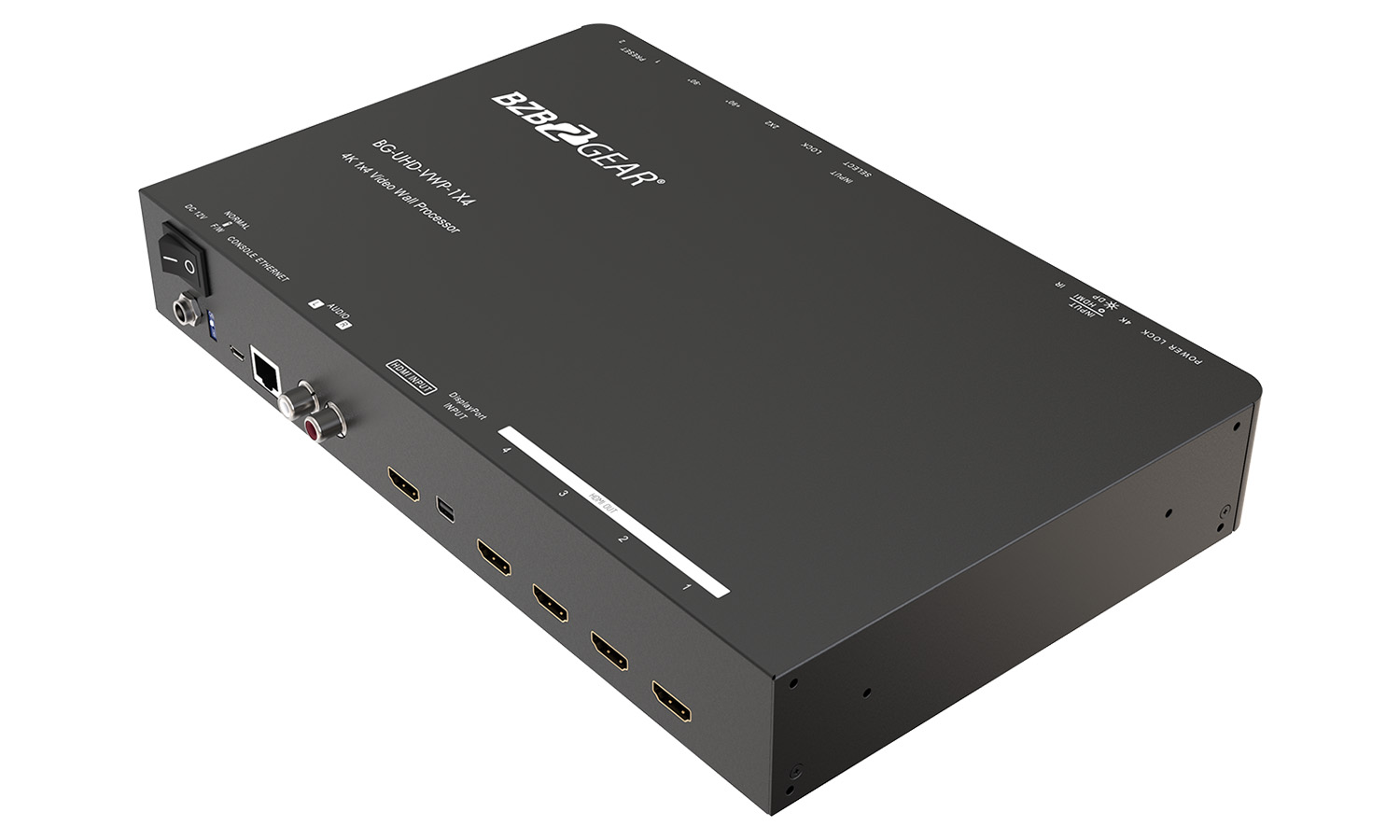 BZBGEAR BG-UHD-VWP-1X4 4K UHD HDMI/DisplayPort Video Wall Processor with Scaler/Audio for up to 4 TVs - Image 6