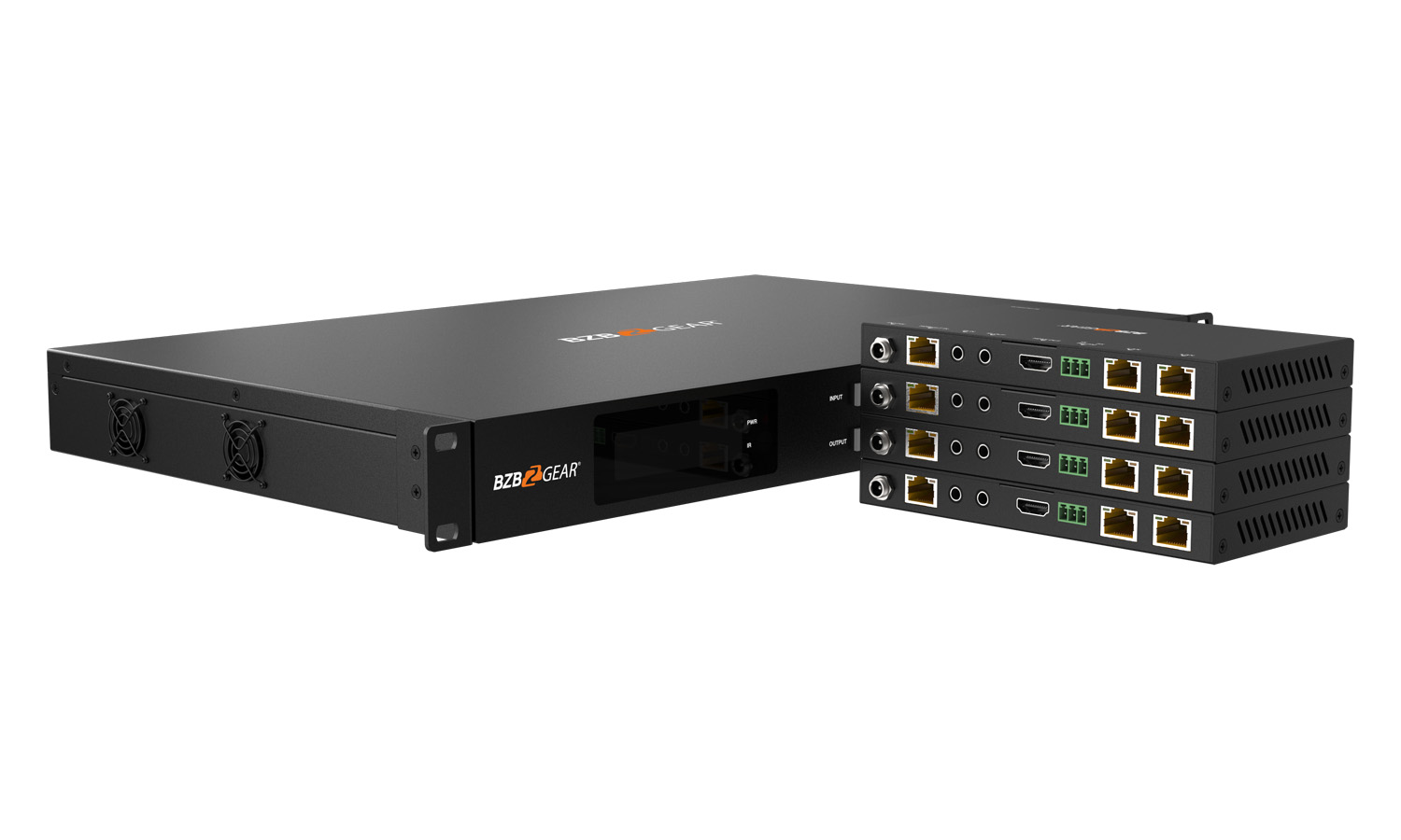 BZBGEAR BG-UM44-100M-KIT 4x4 4K UHD HDMI/Audio Matrix Switcher Over HDBaseT with 2-Way IR/ARC/Ethernet/IP and RS-232 Control - Image 3