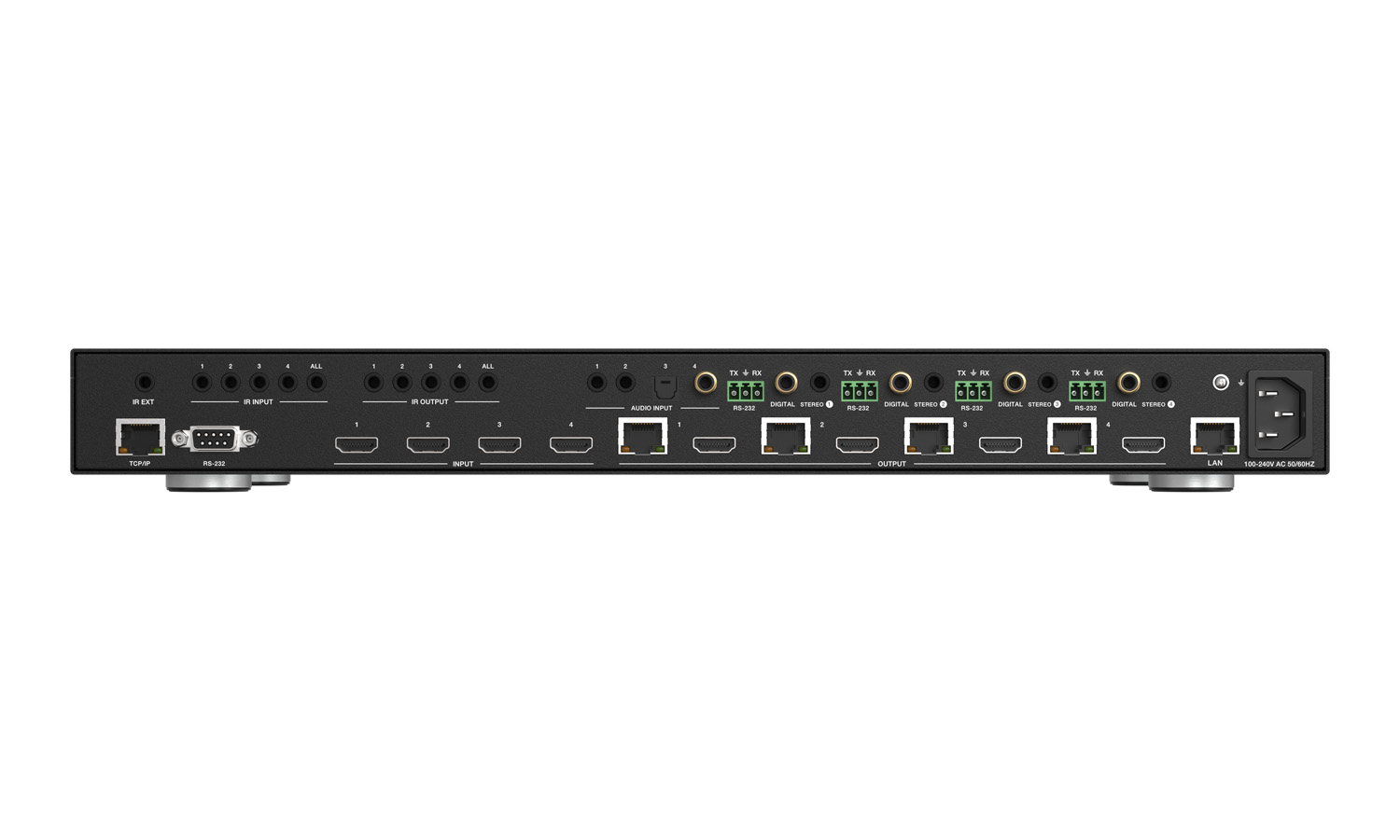 BZBGEAR BG-UM44-100M-KIT 4x4 4K UHD HDMI/Audio Matrix Switcher Over HDBaseT with 2-Way IR/ARC/Ethernet/IP and RS-232 Control - Image 7