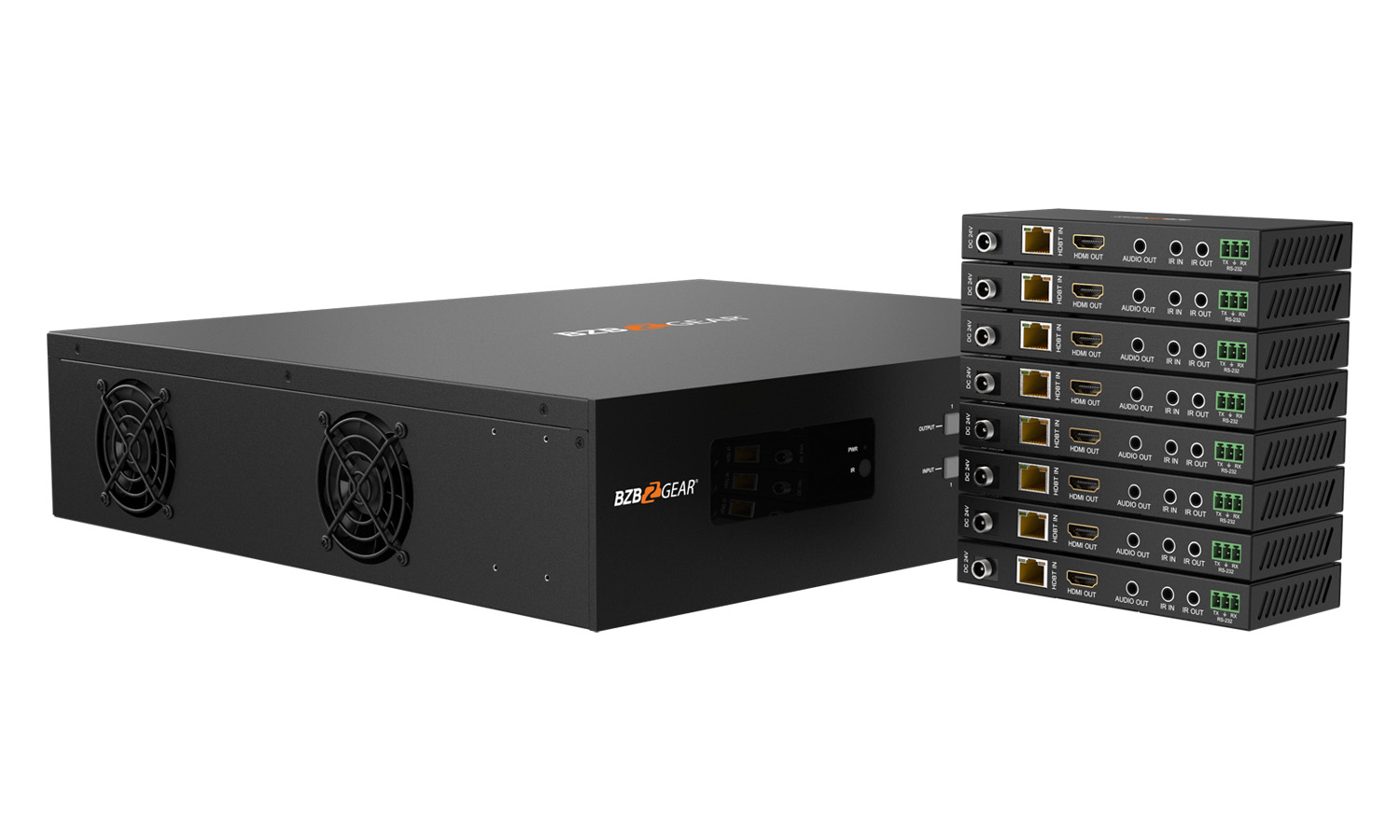BZBGEAR BG-UM88-150L-KIT 8x8 4K UHD 18Gpbs HDMI Matrix Switcher Over HDBaseT with Bi-directional IR/Advance EDID and Downscaling - Image 3