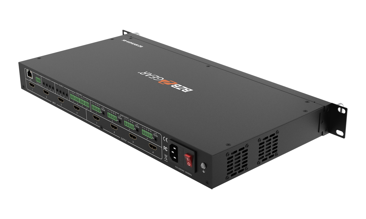 BZBGEAR BZ-MVS4X4-4K 4x4 4K UHD HDMI Video Wall Processor/Seamless Matrix Switcher with Scaler/IR/Audio/RS-232 - Image 5