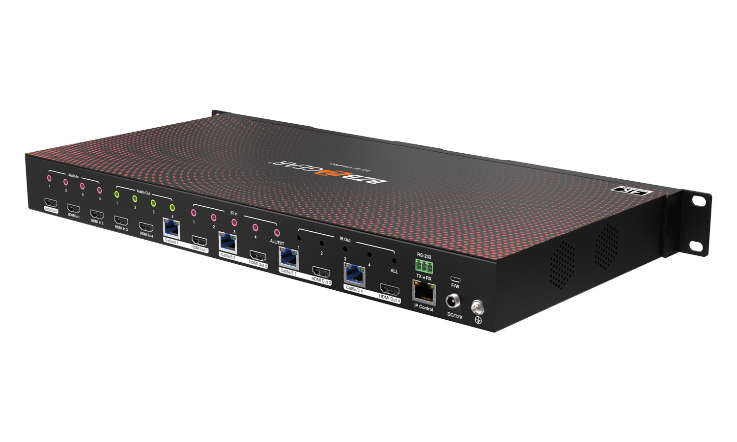 BZBGEAR BG-4K-VP44PRO-b 4x4 4K UHD Seamless HDMI Matrix Switcher/Video Wall Processor/MultiViewer Over Cat5e/6/7 Kit with 4 Receivers - Image 5