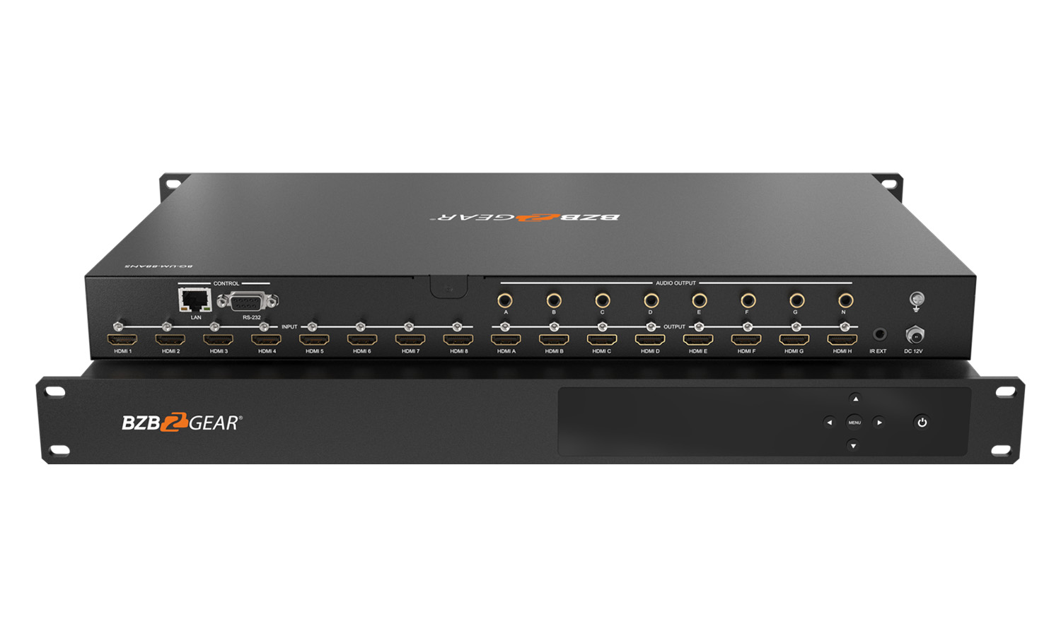 BZBGEAR BG-UM-88ANS-b 8X8 4K 18Gbps UHD Matrix with IP/RS-2323 Control and Audio De-Embedding
