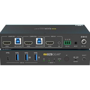 BZBGEAR BG-8K-KVM21A 8K UHD HDMI 2.1 2×1 KVM Switch with USB 3.0/Hotkey Switching/IR Control