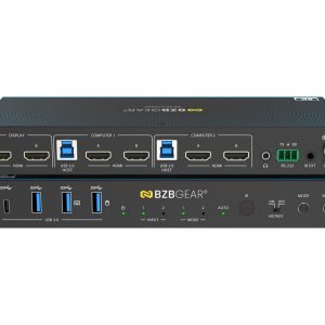 BZBGEAR BG-8K-KVM22A 8K UHD HDMI 2.1 Dual Monitor 2×1 HDMI KVM Switch with USB 3.0/Hotkey Switching/IR Control