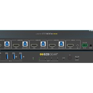 BZBGEAR BG-8K-KVM41A 8K UHD HDMI 2.1 4×1 KVM Switch with USB 3.0/Hotkey Switching/IR Control (Copy)
