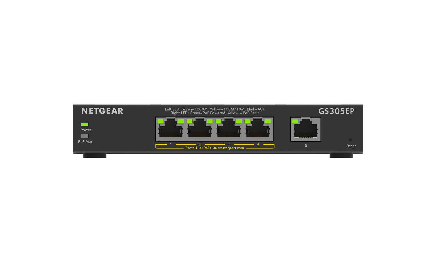 BZBGEAR NET-8LU027 Netgear 5-Port Gigabit Ethernet POE+ Smart Plus Managed Switch 63 W PoE Budget (GS305EP-100NAS) - Image 5