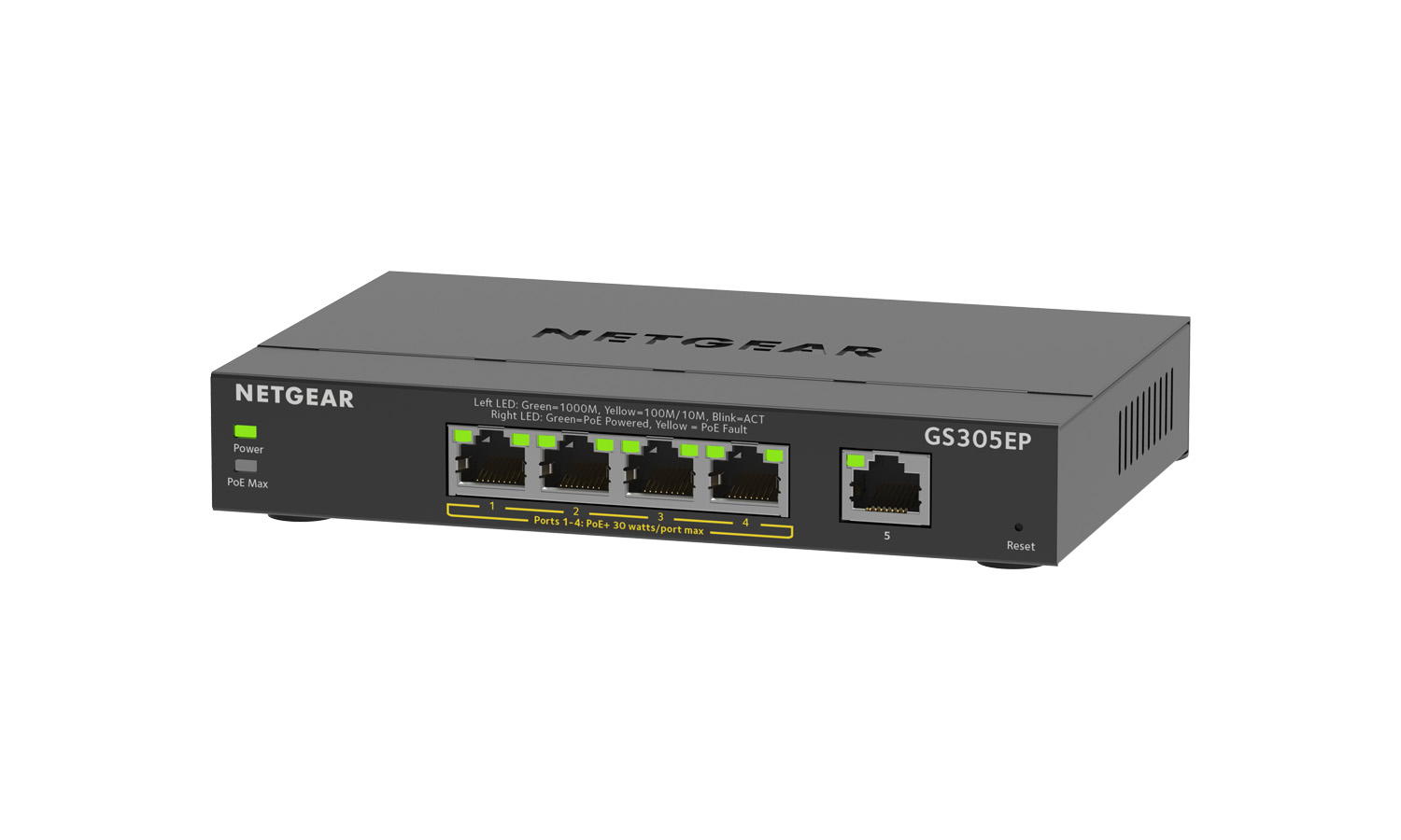 BZBGEAR NET-8LU027 Netgear 5-Port Gigabit Ethernet POE+ Smart Plus Managed Switch 63 W PoE Budget (GS305EP-100NAS) - Image 6