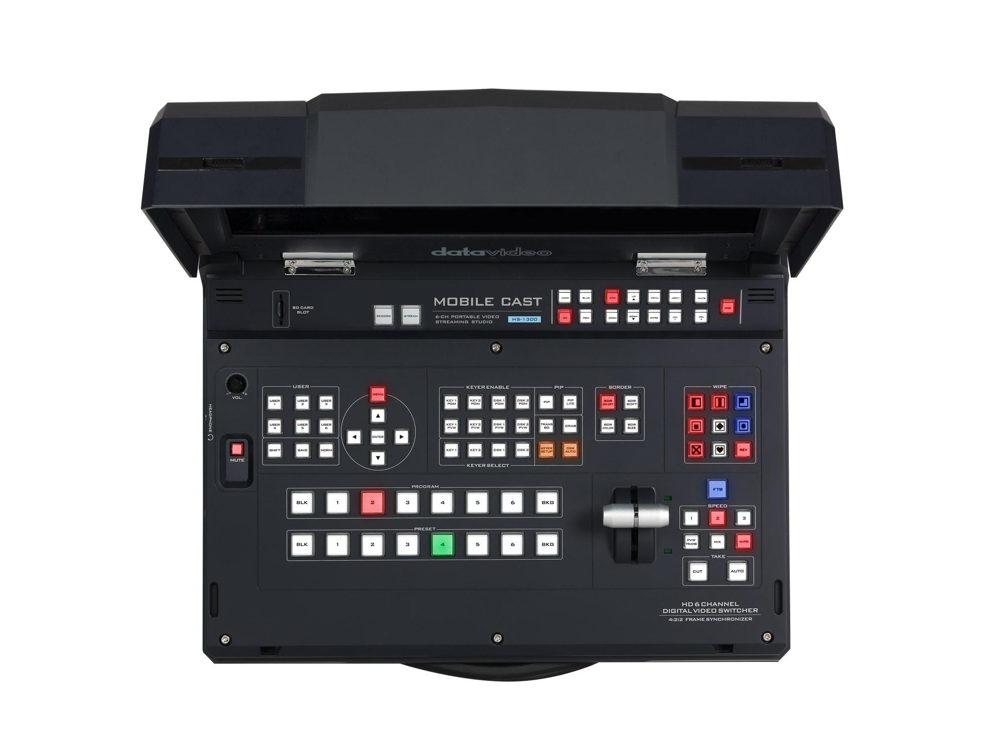 Datavideo HS-1300 6-Channel HD Portable Video Streaming Studio - Image 3