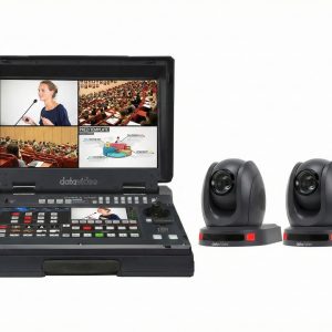Datavideo EZ STREAM AI 20X HDBaseT Auto Tracking PTZ Package 20x Optical Zoom / 14in Touchscreen Controller / Recorder (Black)