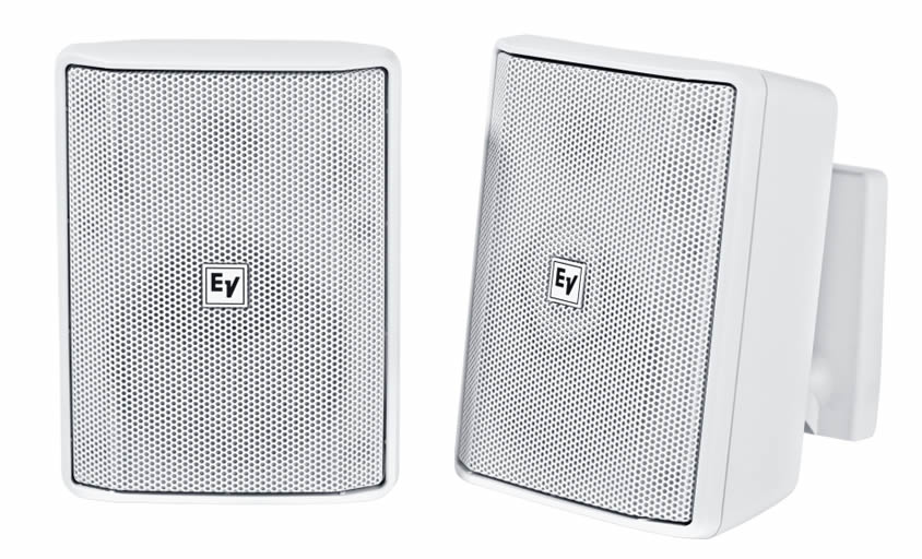 Electro-Voice EVID-S5.2TW Quick install Speaker 5” cabinet 70/100V white. IP54, pair