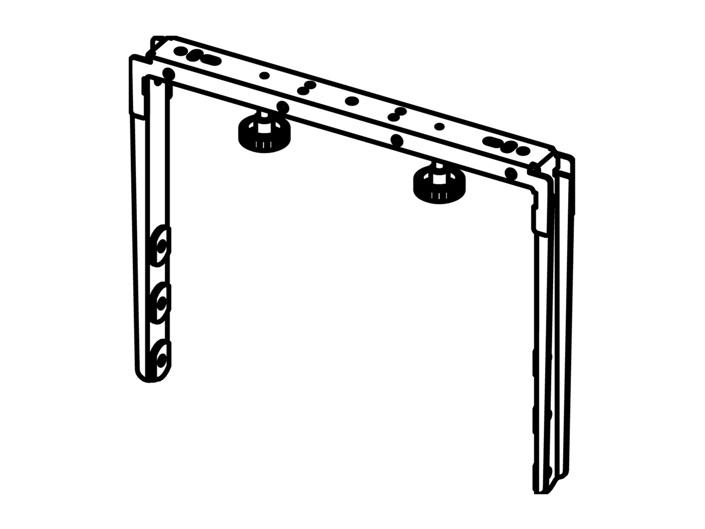 Electro-Voice MFX-UB500-B U bracket for MFX-12MC and MFX-15MC, 500mm, Black