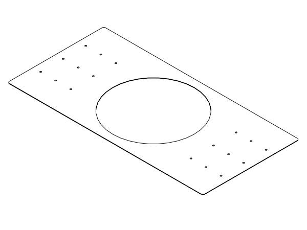 Electro-Voice RR-PC62-B Rough-In Mounting Plate for New Construction for Use with the EVID PC6.2 (Package of 4)