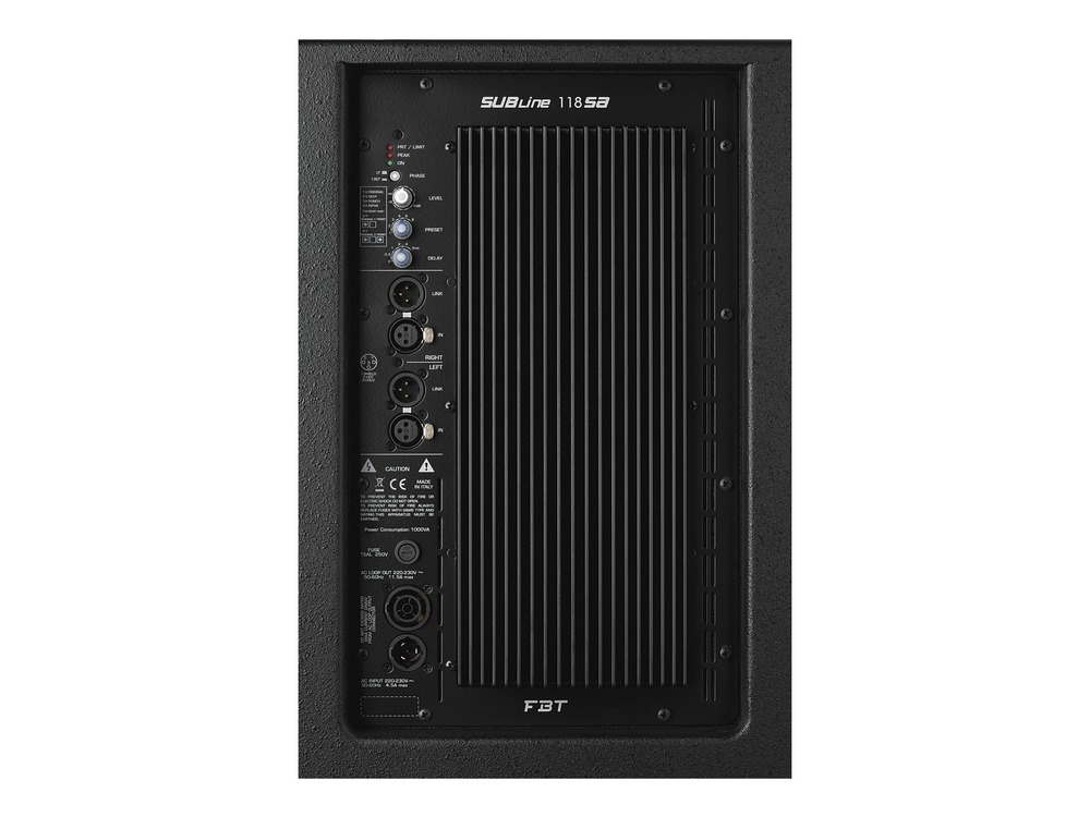 FBT SUBLINE 118 SA Processed Active Subwoofer 1200W RMS - 134/137db Spl - Image 3