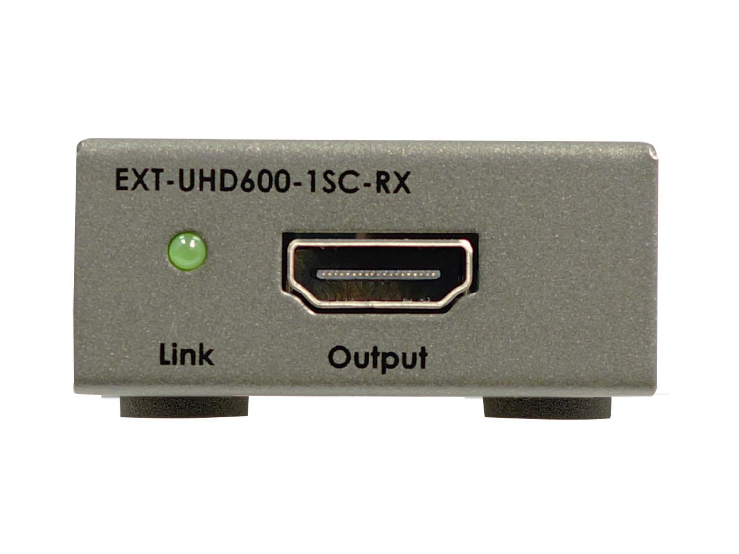 Gefen EXT-UHD600-1SC 4K UHD 600MHz HDMI Extender (Transmitter/Receiver) over 1xFiber-Optic Cable up to 200m - Image 3