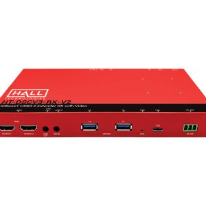 Hall Technologies HT-DSCV3-RX-V2 HDBaseT USB 3.2 Extender Receiver / Dual HDMI Outputs / POH / 5 Gbit/s / 90m