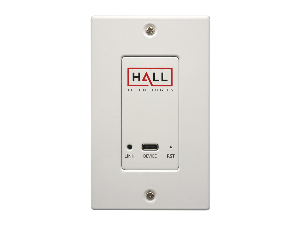 Hall Technologies HT-DSCV3-RX-WP HDBaseT USB 3.2 Extender RX Wall Plate / USB-C 5 Gbit/s / POH / 90m / 90W