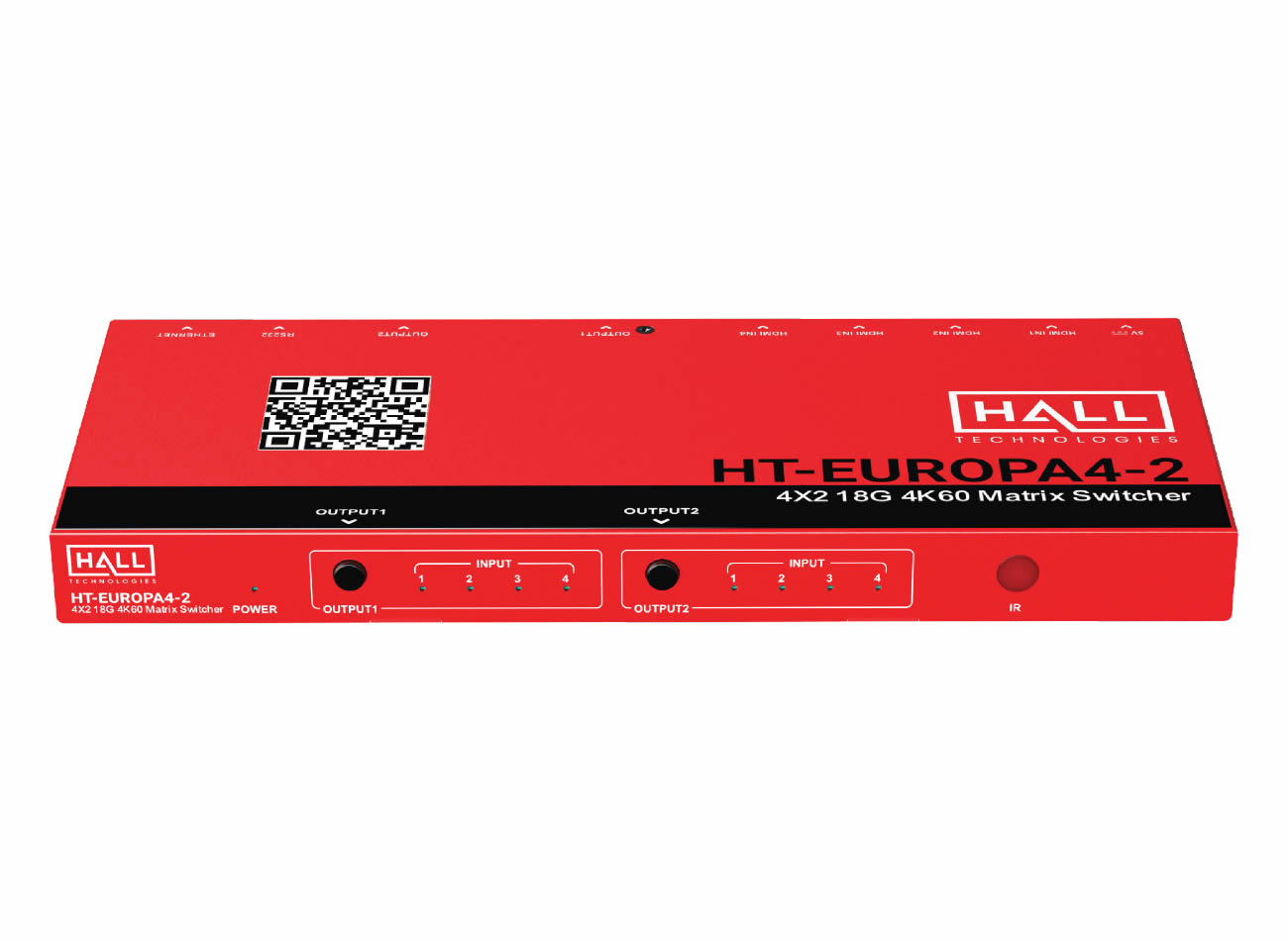 Hall Technologies HT-EUROPA4-2 4x2 18G 4K60 Matrix Switcher - Image 3