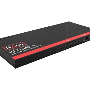Hall Technologies HT-FLARE-8 1x8 HDMI Splitter / 4K60 4:4:4 / 18Gbps / HDCP2.2 / HDR / Analog Optical Audio