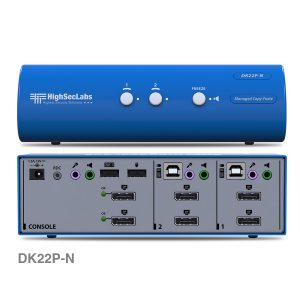High Sec Labs DK22P-N Commercial DH KVM Switch 2-Port DP to DP