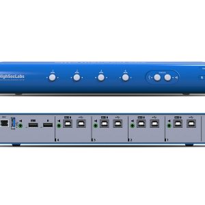 High Sec Labs SM40NU-4 Secure 4-Port KM Switcher / NIAP PP4.0 / CAC Port / Audio Freeze / USB