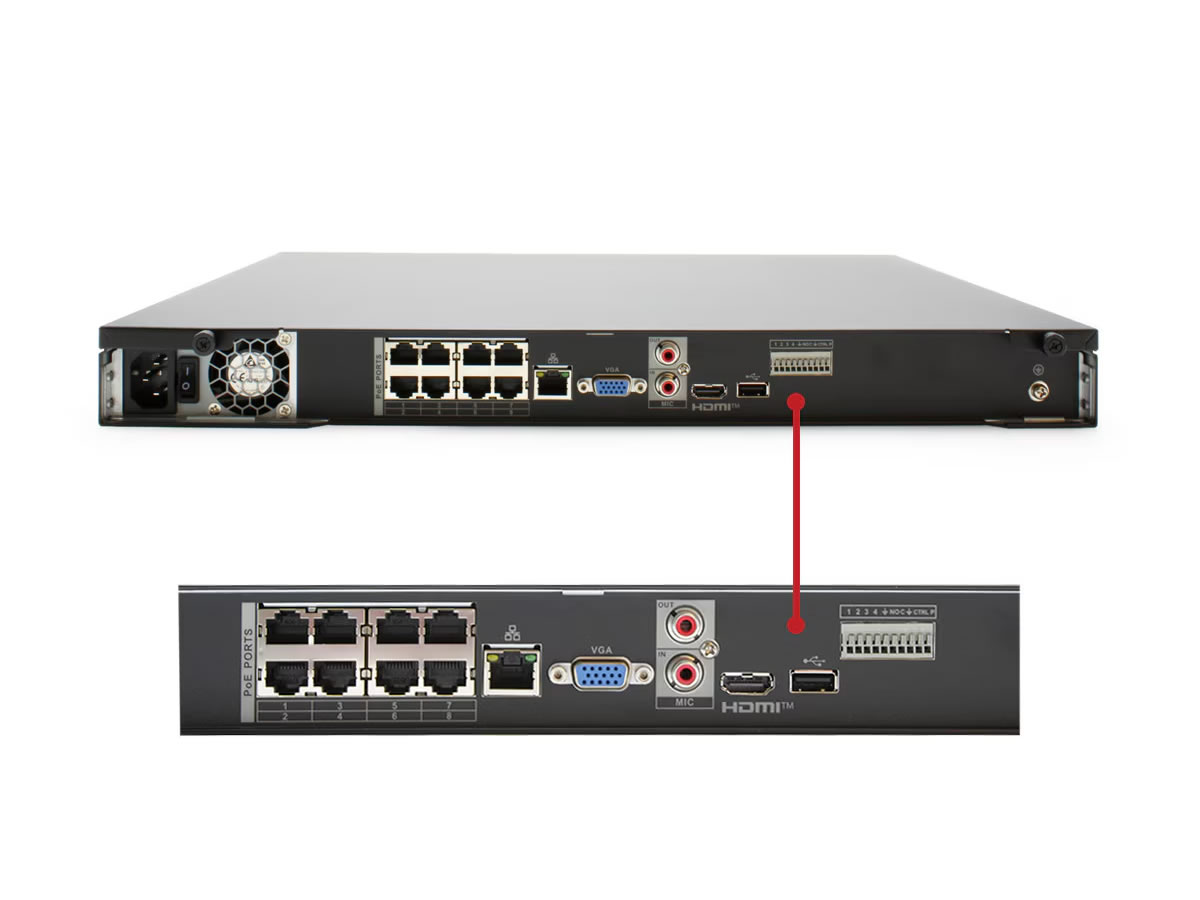 ICRealtime NVR-FX08POE-1U16MP1-2TB 8-Channel Rackmount PoE NVR / 256 Mbps / 16MP Camera Support / 2TB HDD - Image 4