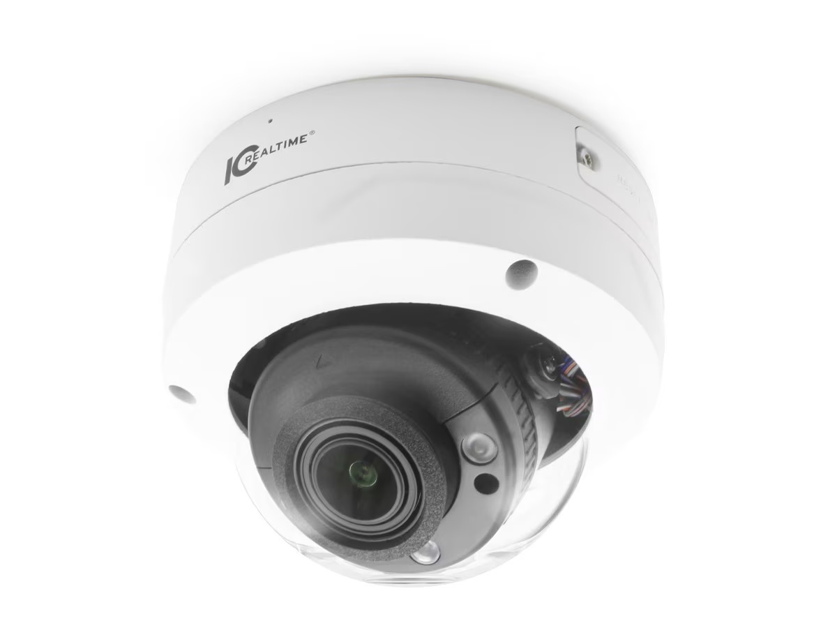 ICRealtime IPFX-D40V-IRW3 4MP IP Indoor/Outdoor Vandal Dome / PoE / Motorized 2.7-13.5mm AF / Starlight IR 131ft
