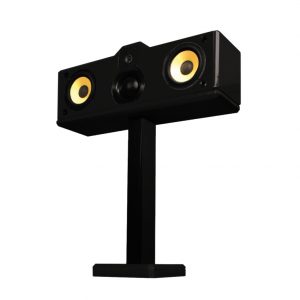 Induction Dynamics ST1-BG Black Gloss Stand for Bookshelf and Center Speakers