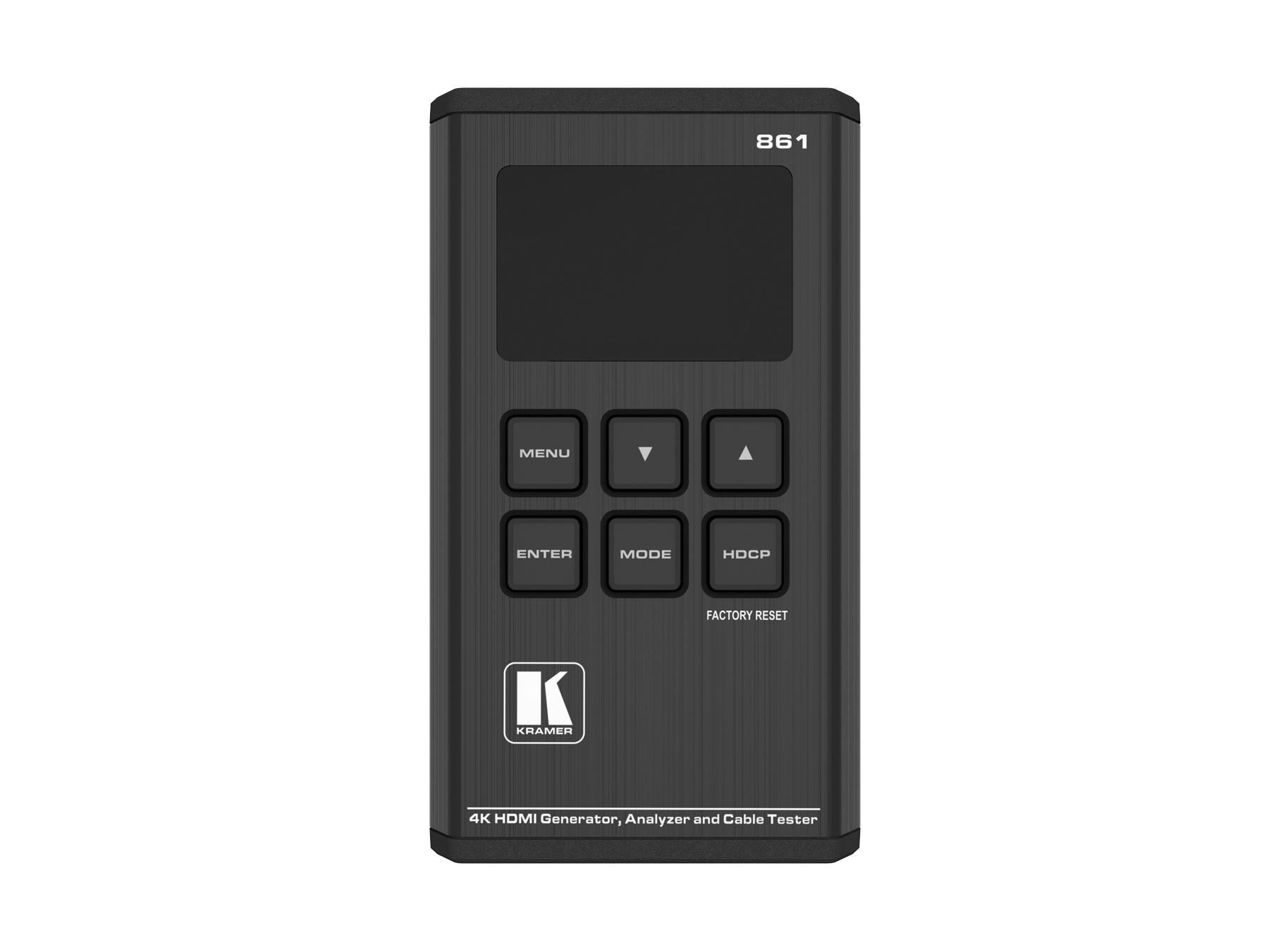 Kramer 861 18G 4K HDR Pocket Signal Generator/Analyzer and Cable Tester