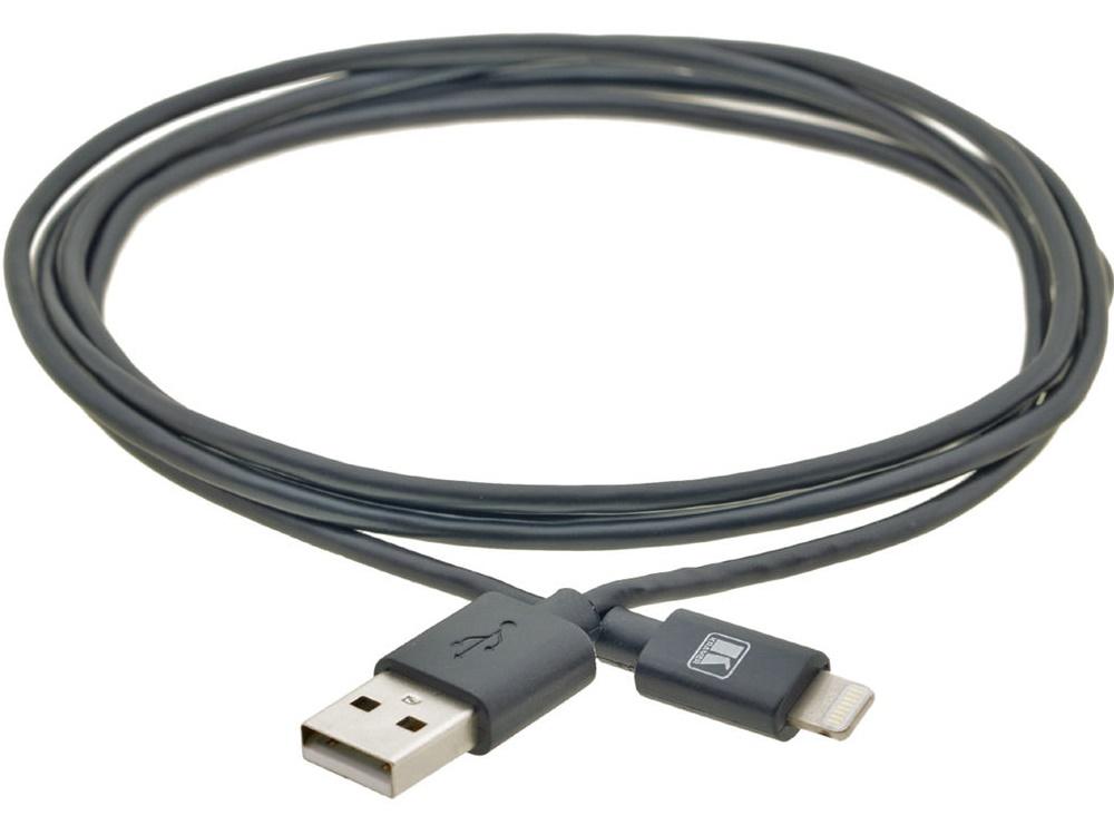Kramer C-UA/LTN/BK-3 Apple USB Charging Cable w Lightning Connector/Black/3 ft