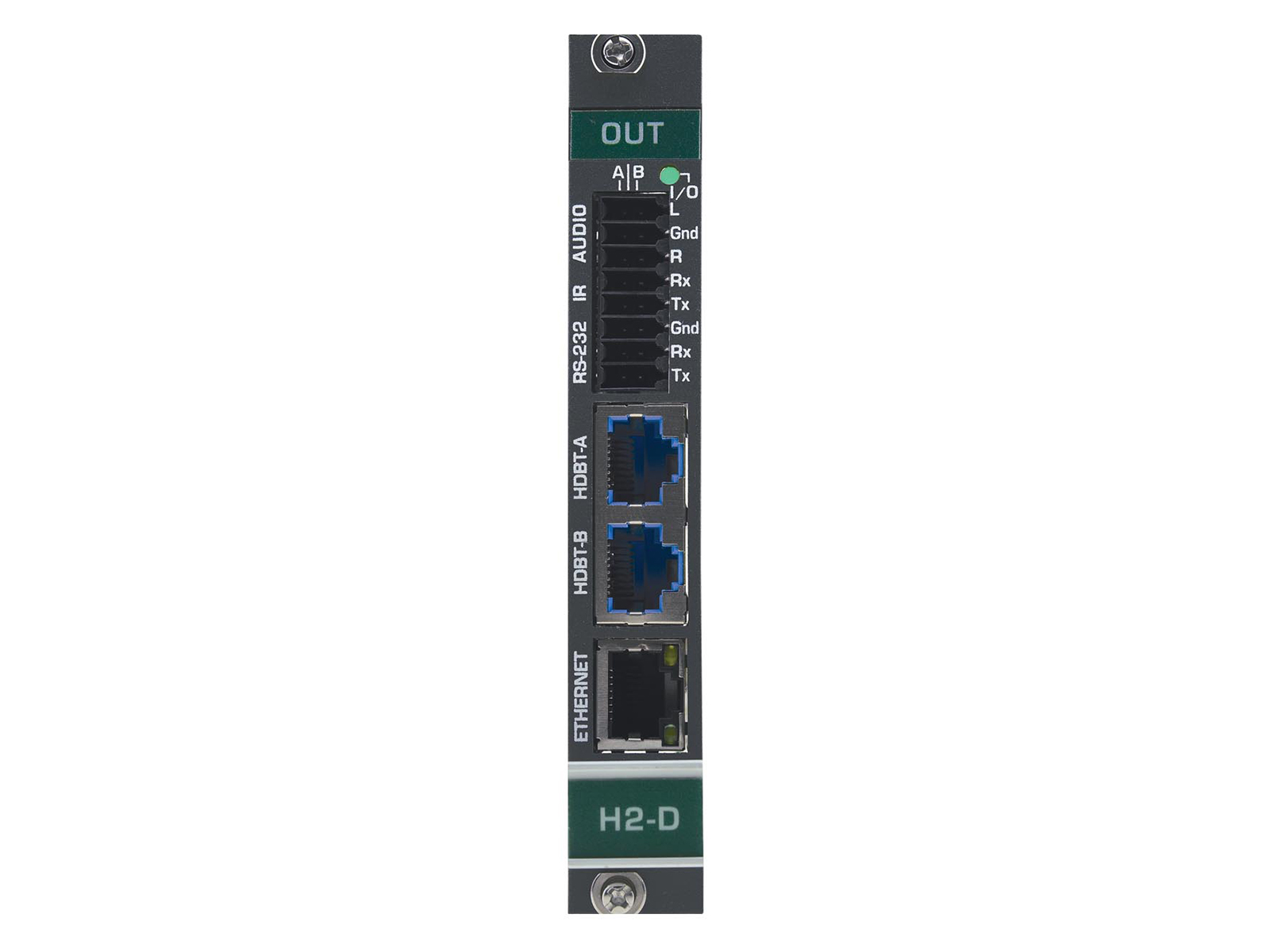 Kramer DTAXRD2-OUT2-F34 2-Channel 4K HDR HDMI over Extended Reach HDBaseT Output Card with Analog Audio