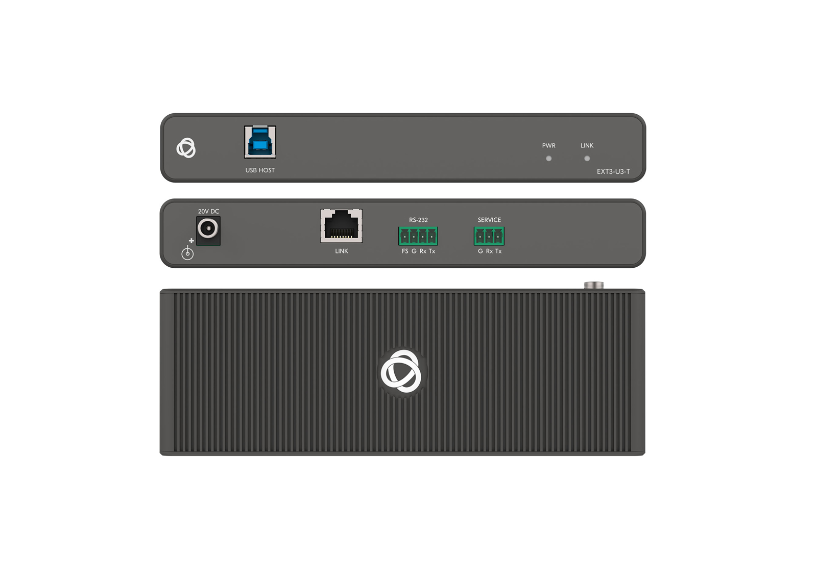 Kramer EXT3-U3-T HDBaseT USB 3.2 Gen1 Extender / CATx / USB3 Host to 3-Port Hub / RS232 / 100m