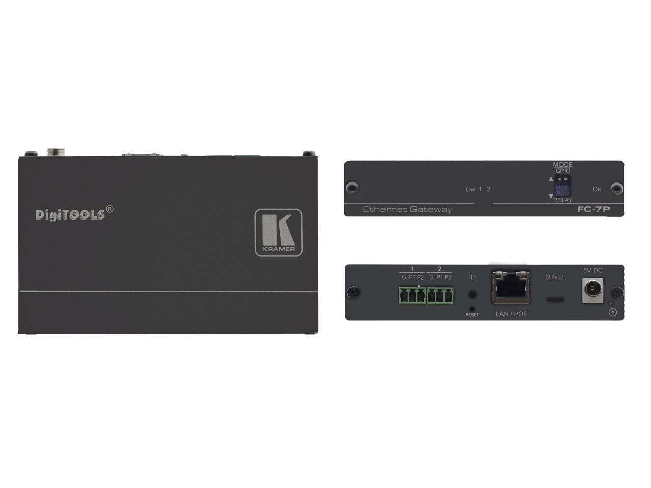 Kramer FC-7P 2-Port Multi-Function GPIO/Relay PoE Control Gateway