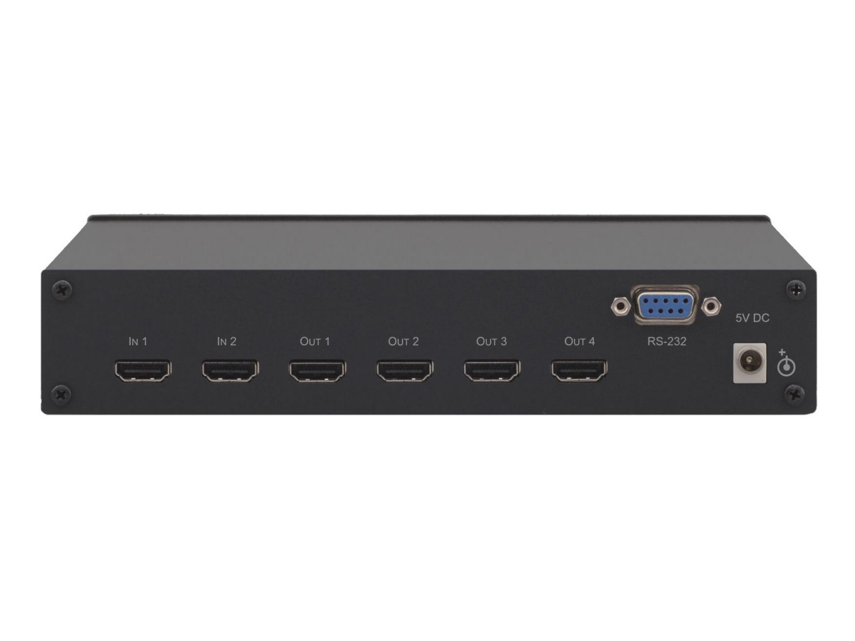 Kramer VM-24HC 2×1 HDMI Switcher / 4 HDMI Outputs 6.75Gbps HDCP 3D Deep Color