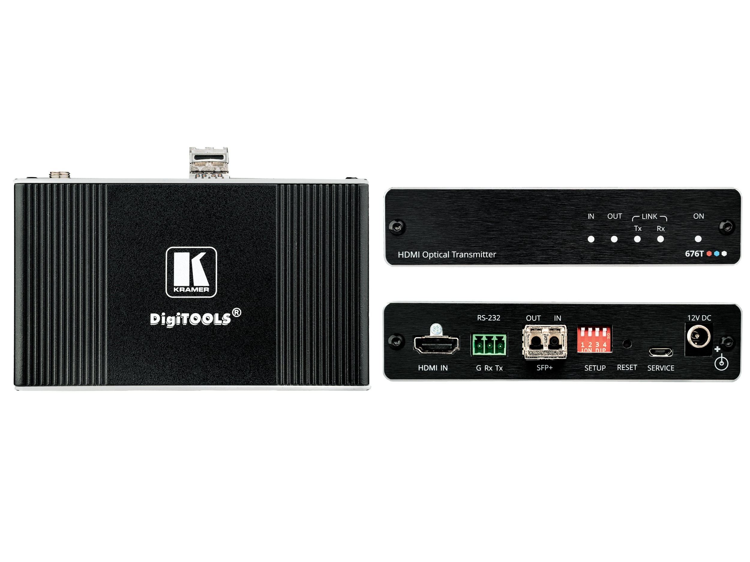 Kramer 676T 4K60 4x4x4 HDMI and RS-232 Transmitter over Ultra-Reach MM/SM Fiber Optic - Image 2