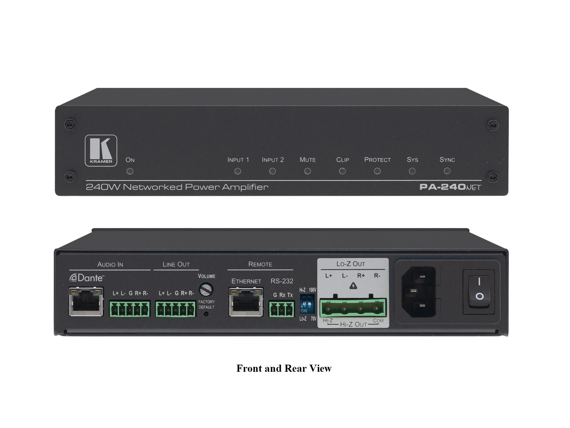 Kramer PA-240Net 240W Networked Power Amplifier