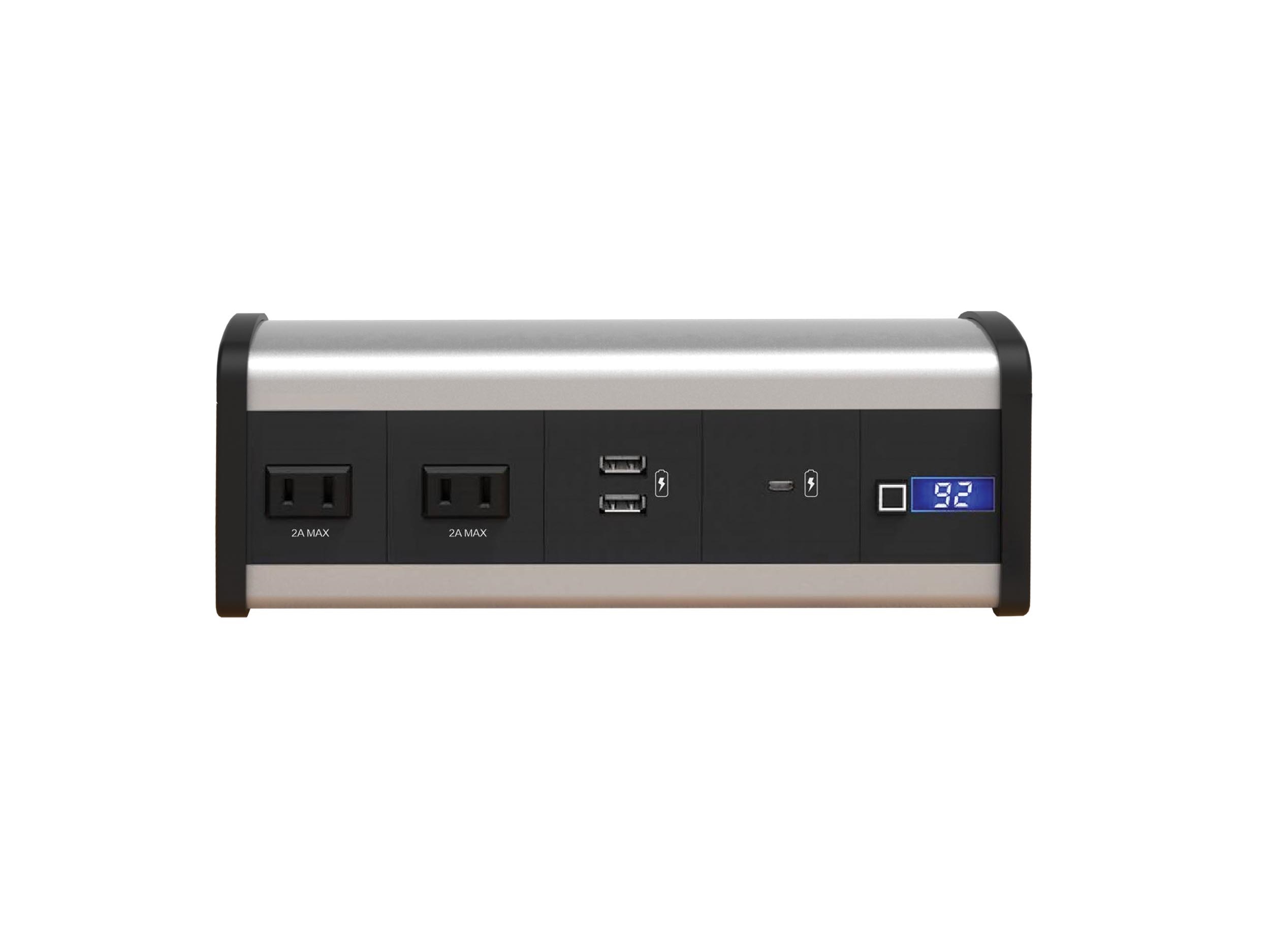 Kramer MegaEdge-US Portable Table Mount Power Station with 120V AC Output