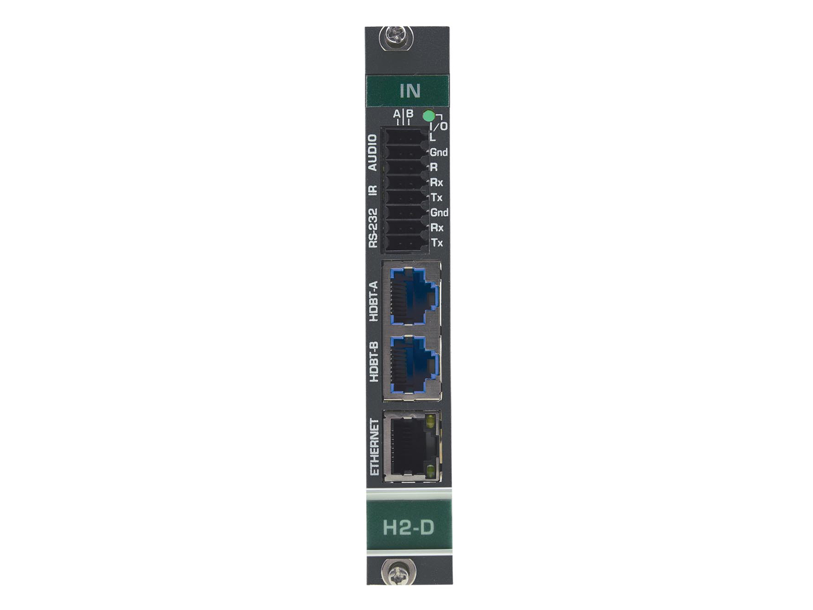 Kramer DTAXRD2-IN2-F34 2-Channel 4K HDR HDMI over Extended Reach HDBaseT Input Card with Analog Audio